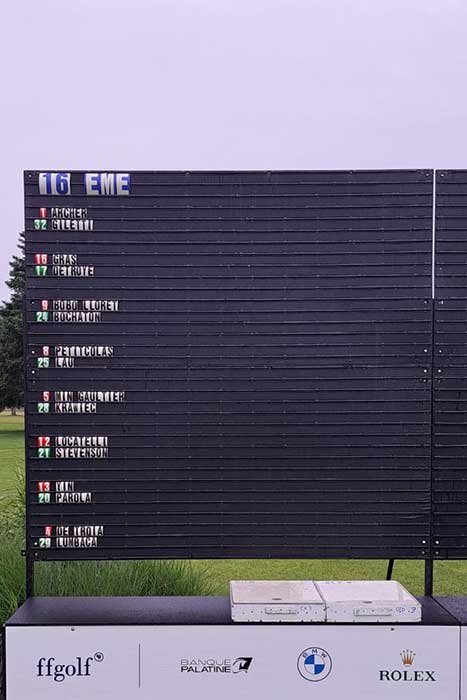tableau gauche des 16eme de finale des matchs play