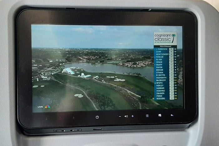 Ecran dans l'avion